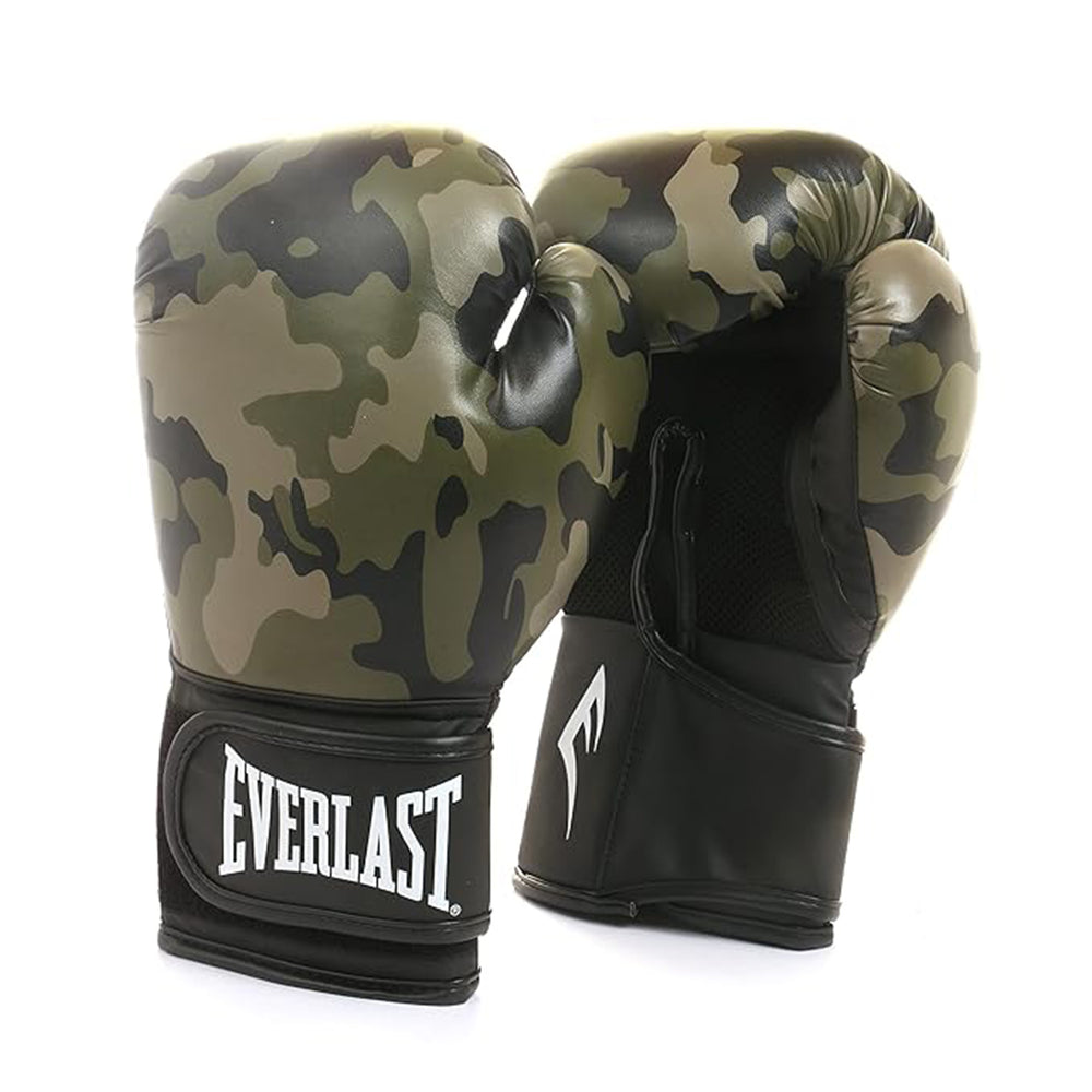 Everlast Spark Training Gloves – Green Camo | Durable Boxing Gloves for Training & Fitness | Green Camo Boxing Glove