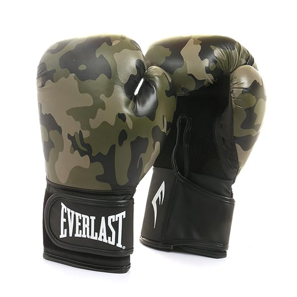 Everlast Spark Training Gloves – Green Camo | Durable Boxing Gloves for Training & Fitness | Green Camo Boxing Glove