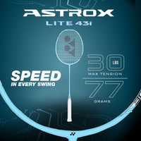 Yonex Astrox Lite 43i Strung Badminton Racquet | Lightweight Head Heavy Racquet