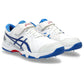 Asics Speed Menace FF Metal Spikes Cricket Shoes - White/Tuna Blue - Best Price online Prokicksports.com