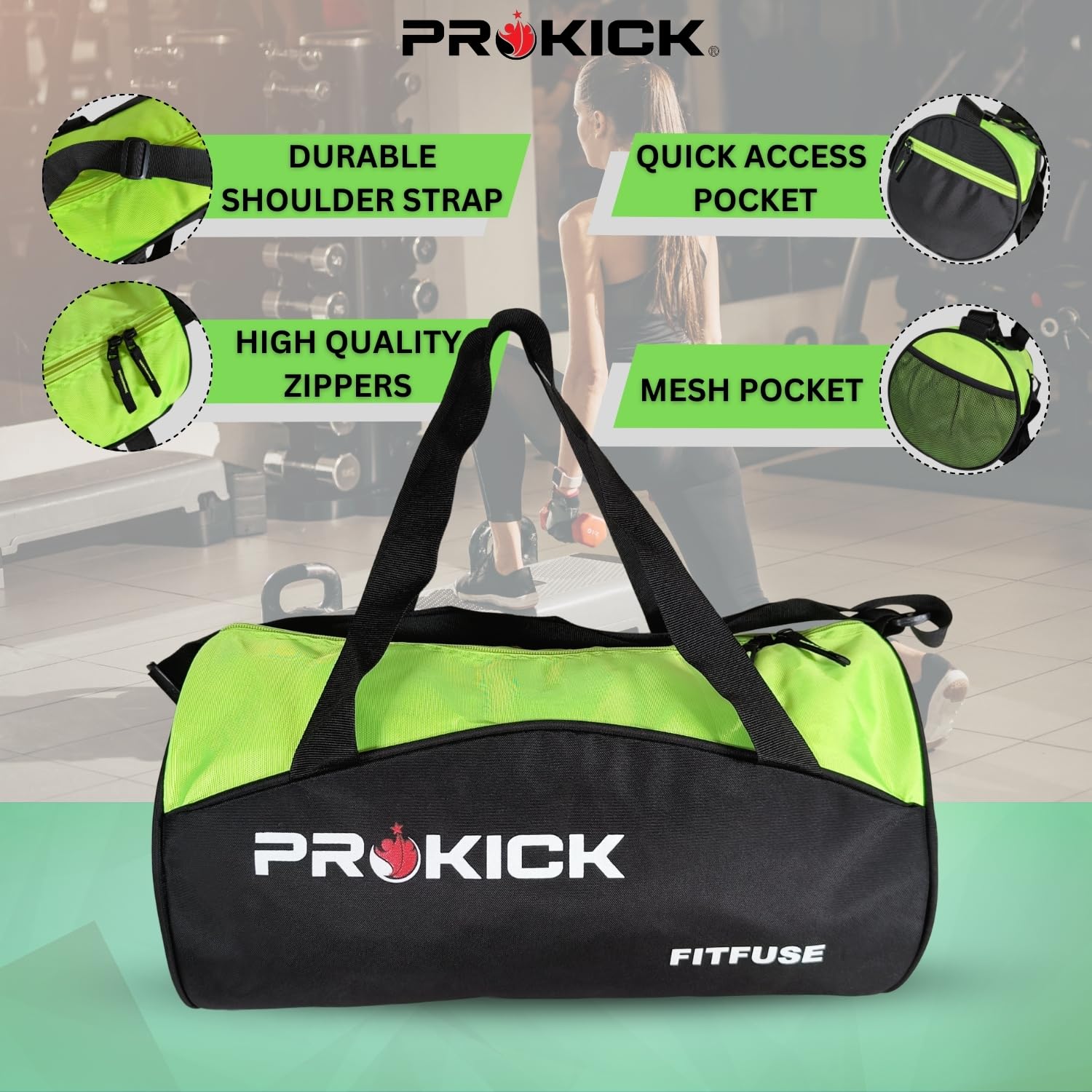 Prokick Fitfuse Gym Bag - Best Price online Prokicksports.com