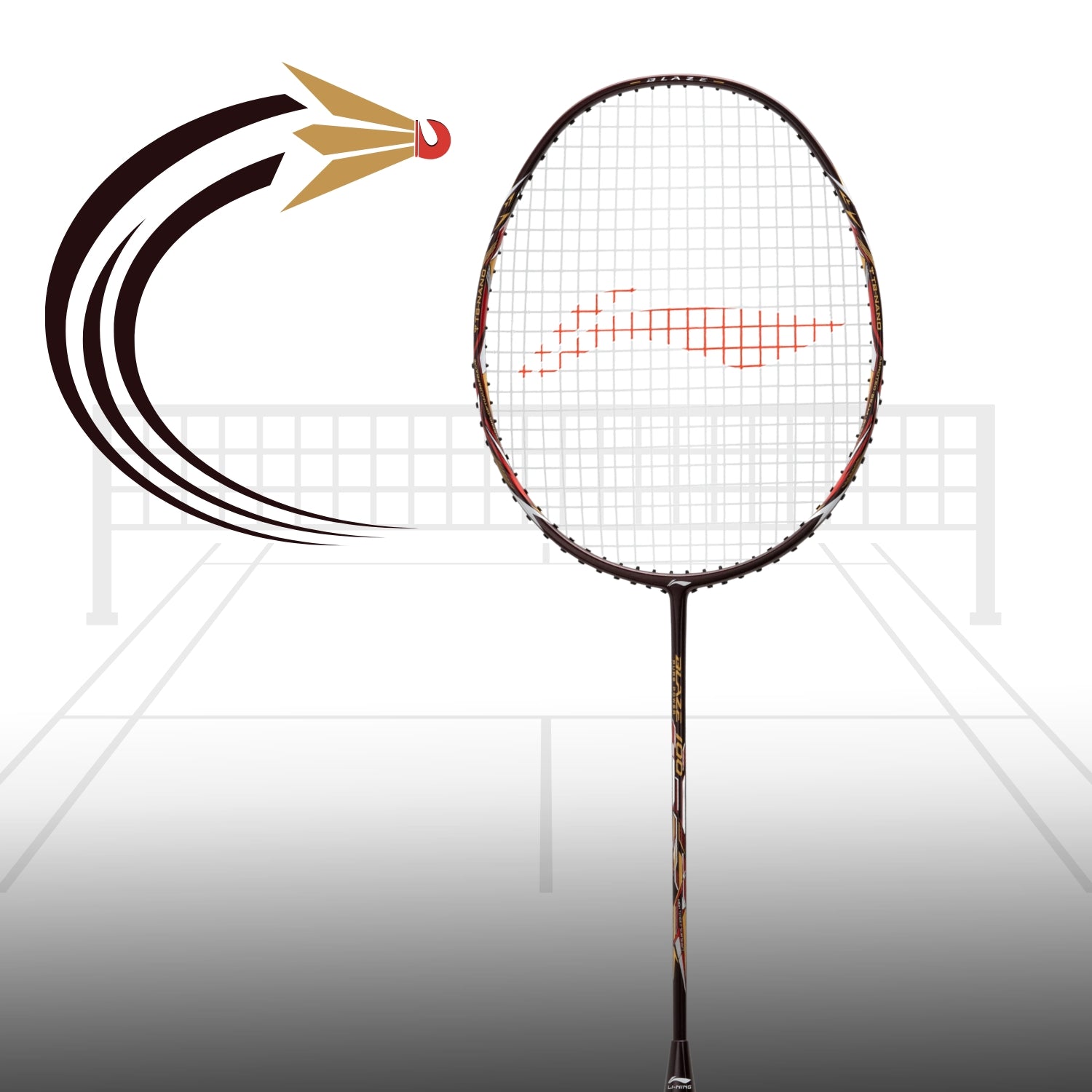 Li-Ning BLAZE 100 Strung Badminton Racquet, 78g - Best Price online Prokicksports.com