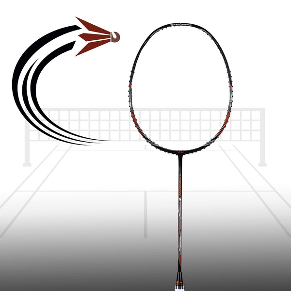 Li-Ning Turbo Charging Z Combat Badminton Racquet -Black/Copper