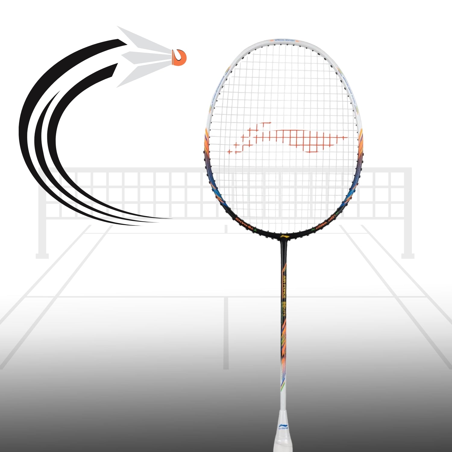 Liling 80 Racket Li-Ning Air Force 80 Lite Carbon Fibre Badminton Racket – Prokicksports