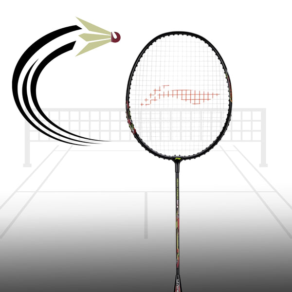 Li-Ning Mega Power MP5 Strung Badminton Racquet, G5 - Black