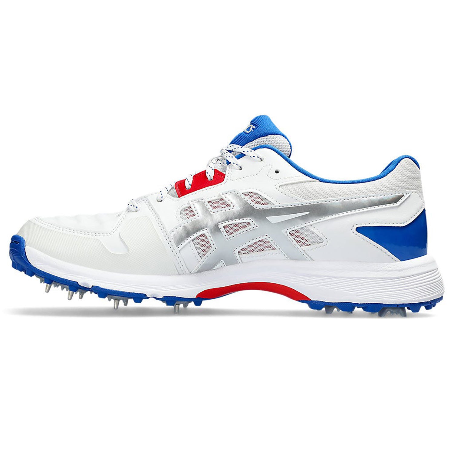 ASICS Men's Gel-Gully 7 Cricket Shoes, White/Pure Silver - Best Price online Prokicksports.com