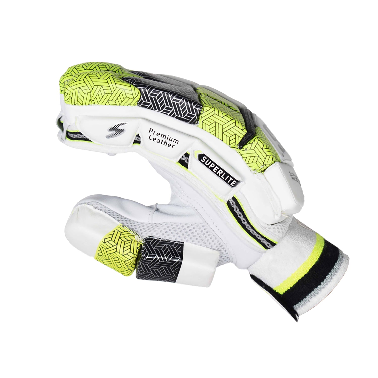 SS Super Lite RH Batting Gloves, White/Green - Best Price online Prokicksports.com