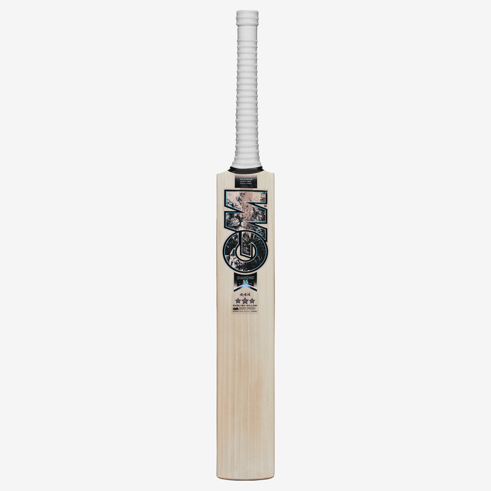 GM Diamond 444 English Willow Cricket Bat - SH | Grade 3 Willow, Contoured Spine & Powerarc Bow Face