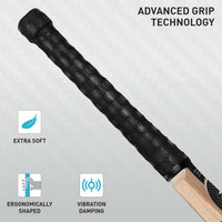 GM Noir 404 English Willow Cricket Bat | Front Foot Power, Huge Edges, Sweeping Spine, Powerarc Bow Face, Low-Swell, Grade 3, Short Handle