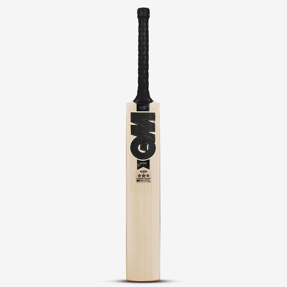 GM Noir 606 English Willow Cricket Bat - SH | Grade 2 Willow, Low Swell & Huge Edges