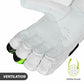 DSC Fury Right-Hand Men’s Batting Gloves, White/Black/Lime – Premium Leather Protection, Superior Grip & Comfort - Best Price online Prokicksports.com