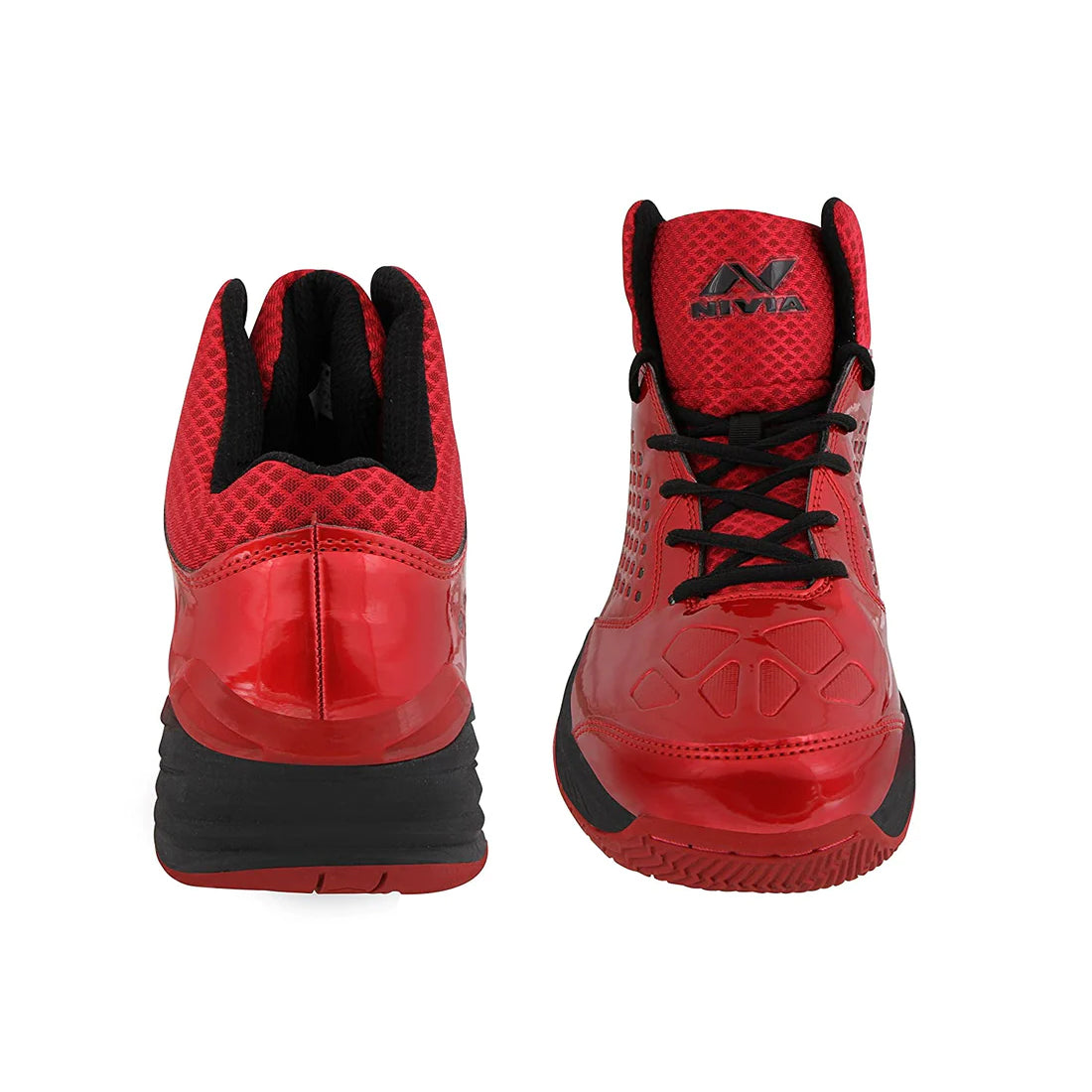 Nivia Warrior 174RB Mesh Basketball Shoes, (Red) - Best Price online Prokicksports.com