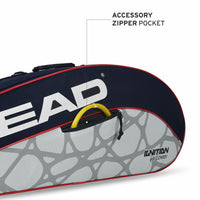 Head Ignition 6R Combi Badminton Kitbag Navy Grey | Durable Racket Bag with 6 Racket Capacity | Spacious Sports Kit Bag for Players & Professionals - Best Price online Prokicksports.com