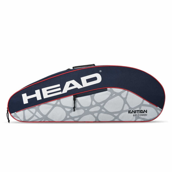 Head Ignition 6R Combi Badminton Kitbag Navy Grey | Durable Racket Bag with 6 Racket Capacity | Spacious Sports Kit Bag for Players & Professionals