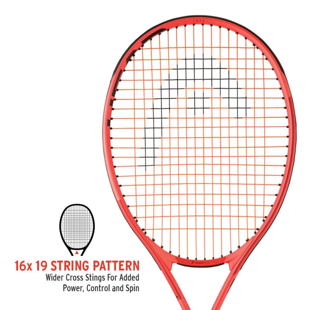 HEAD Radical Junior 26 Strung Tennis Racquet – 245 Grams, Grip Size 00 (3 7/8), Age 9–11 Years | Lightweight Graphite Composite Kids Tennis Racket | Orange/Black - Best Price online Prokicksports.com