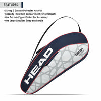Head Ignition 6R Combi Badminton Kitbag Navy Grey | Durable Racket Bag with 6 Racket Capacity | Spacious Sports Kit Bag for Players & Professionals - Best Price online Prokicksports.com