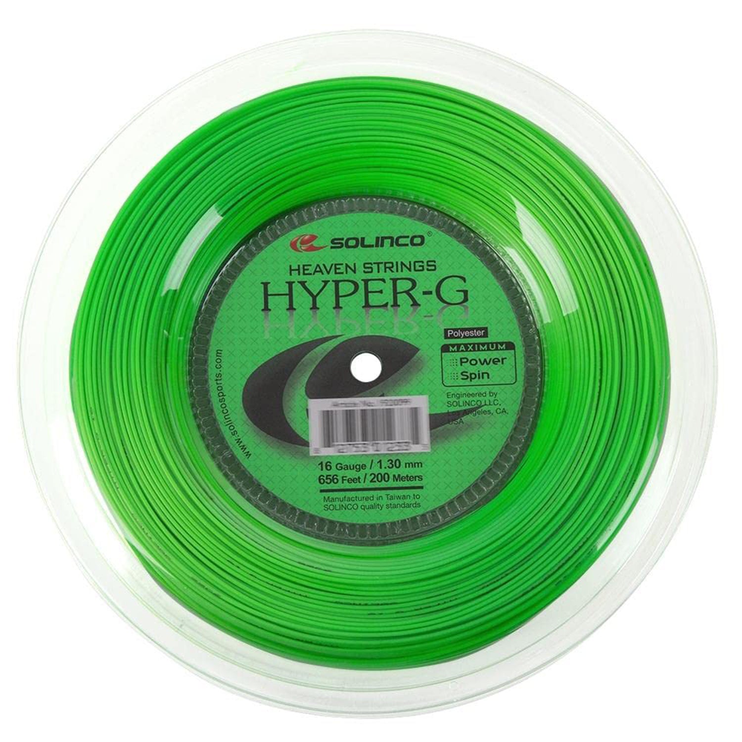 Hyper G 200M Tennis String Reel, Green - Best Price online Prokicksports.com