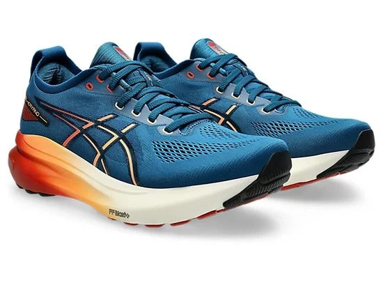 Asics Gel-Kayano 31 Men’s Running Shoes | Rich Navy/Spice Latte, 4D Guidance System, FF Blast Plus Eco Cushioning, PureGEL Soft Landings, Engineered Stretch Knit, Stability for 5K to Marathon - Best Price online Prokicksports.com