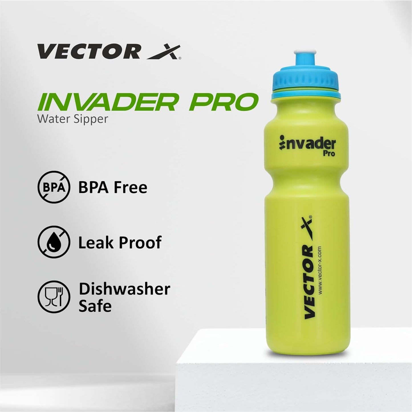 Vector X  Invader Sports Bottle, Green/Blue - 750ML - Best Price online Prokicksports.com