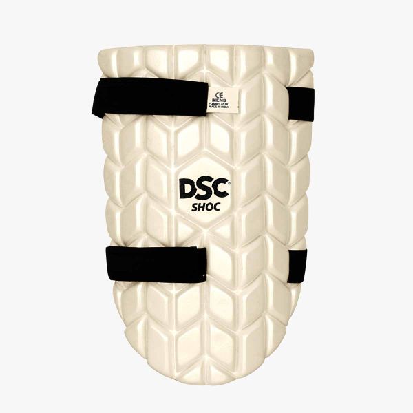 DSC Shoc Cricket Thigh Pad | High-Density Foam, Moulded Sheet & Towel Backing | Left Hand