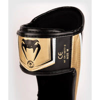 Venum Elite 2.0 Standup Shinguards, White/Gold - Best Price online Prokicksports.com