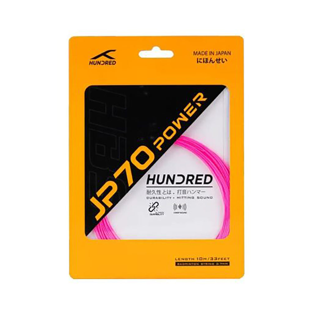 HUNDRED JP 70 Power Badminton String 0.70mm – Durable High Control Power String for All-Round Performance with Maximum Tension Retention and Stability - Best Price online Prokicksports.com