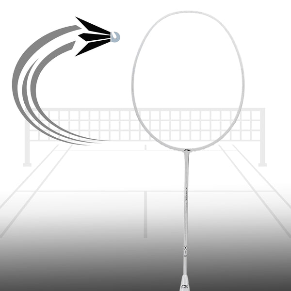Li-Ning XIPHOS X1 Unstrung Badminton Racquet , White/Silver