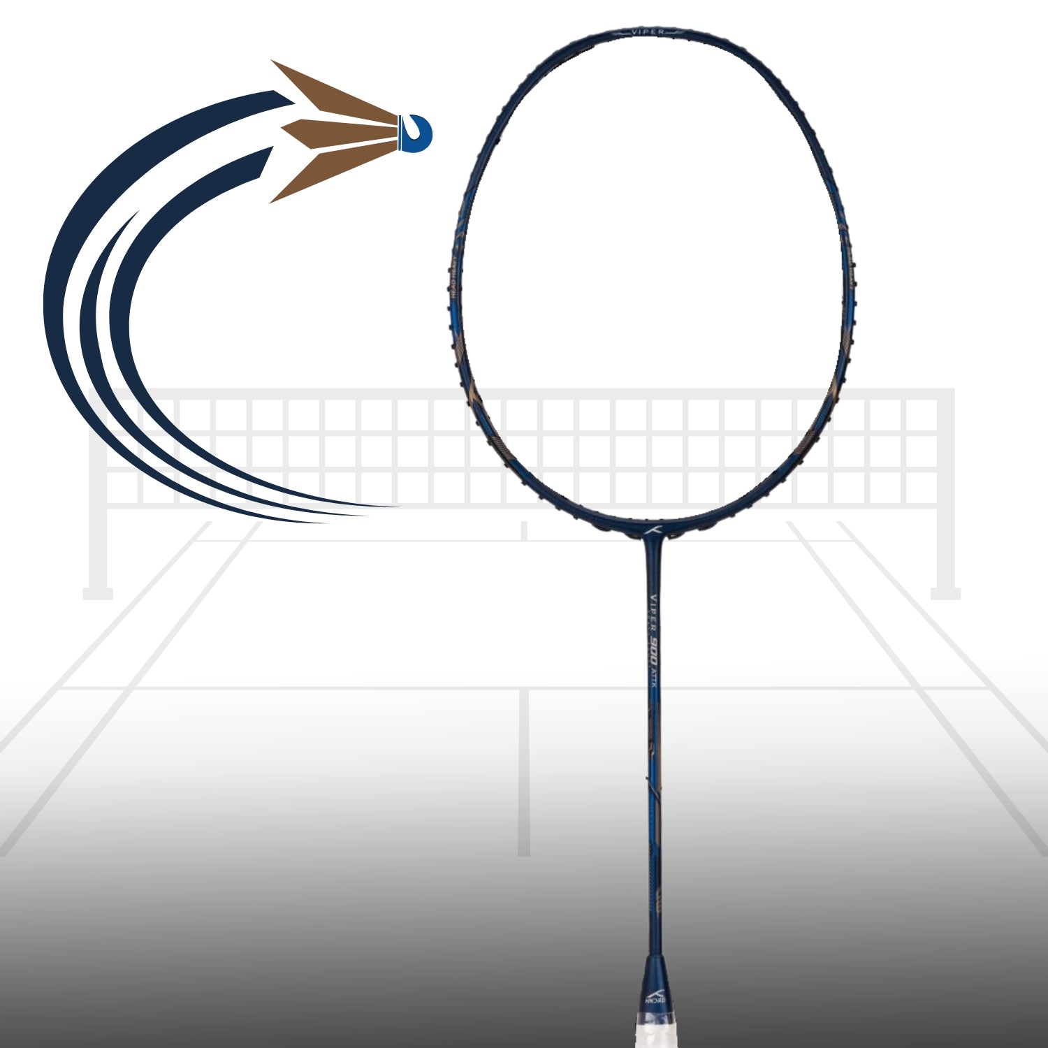Hundred Viper Rackets Hundred Viper 900 Carbon Fibre Strung Badminton Racquet – Prokicksports