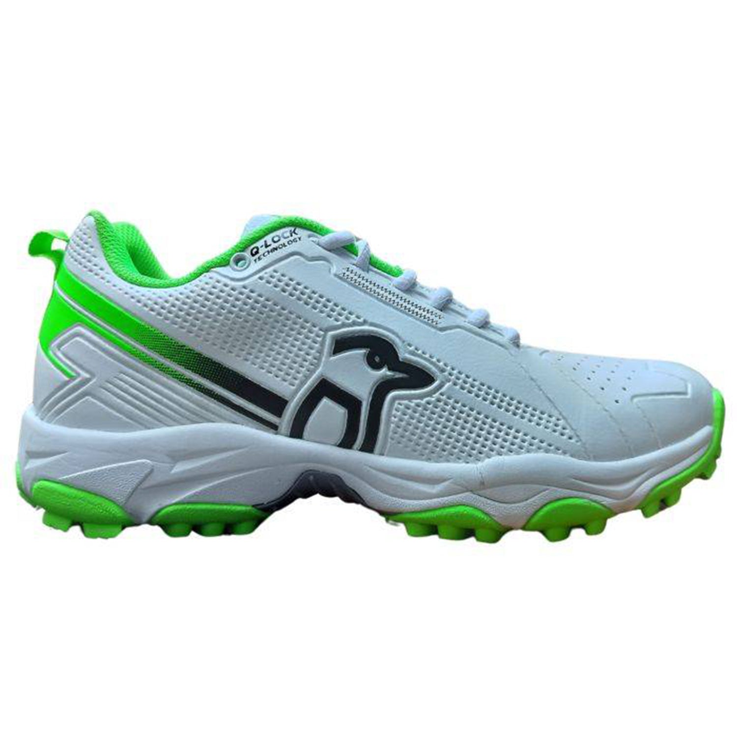 Kookaburra Pro 3.0 Rubber Cricket Shoes - Durable, Lightweight & Stylish | Rubber Cricket Shoes, Lightweight Cricket Shoes - Green/White - Best Price online Prokicksports.com