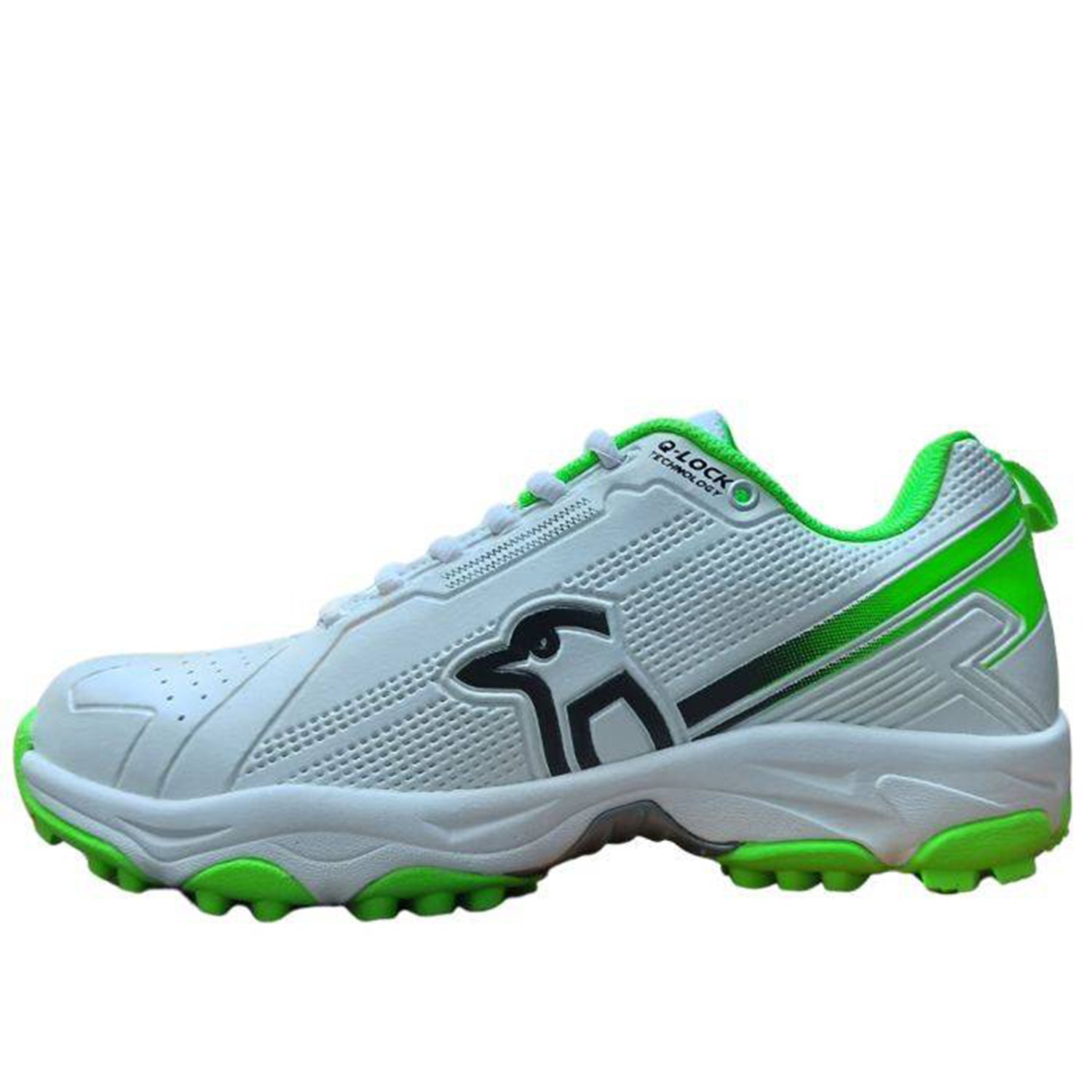 Kookaburra Pro 3.0 Rubber Cricket Shoes - Durable, Lightweight & Stylish | Rubber Cricket Shoes, Lightweight Cricket Shoes - Green/White - Best Price online Prokicksports.com