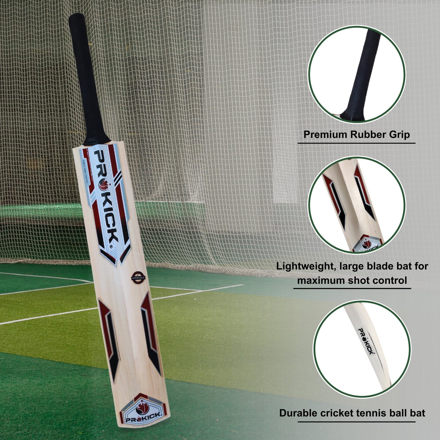 Prokick Magnum Indian Willow Cricket Tennis Ball Bat - Best Price online Prokicksports.com
