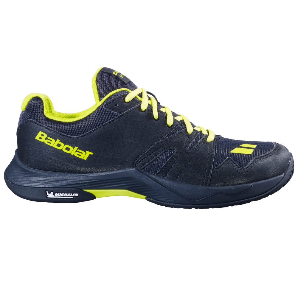 Babolat Shadow Series Men Badminton Shoes – Ultra‑Light Michelin Indoor Shoe with Power Straps & Dual‑Density EVA (Advanced Players)