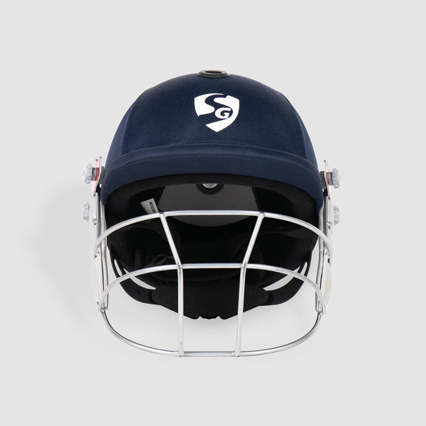 SG Smartfit Cricket Helmet Navy | Impact-Resistant Cricket Helmet with Steel Grill, Ventilation & Adjustable Fit