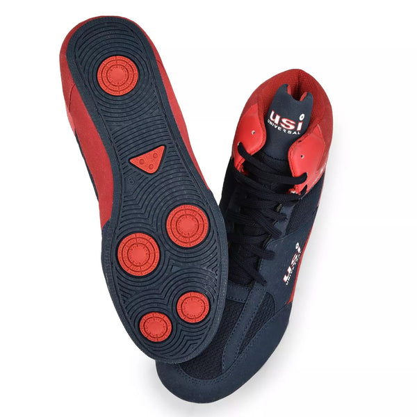 USI Universal 701WRB Wrestling Shoes | Lightweight Wrestling Shoes with UFeel Grip Rubber Sole & Mid-Cut Support