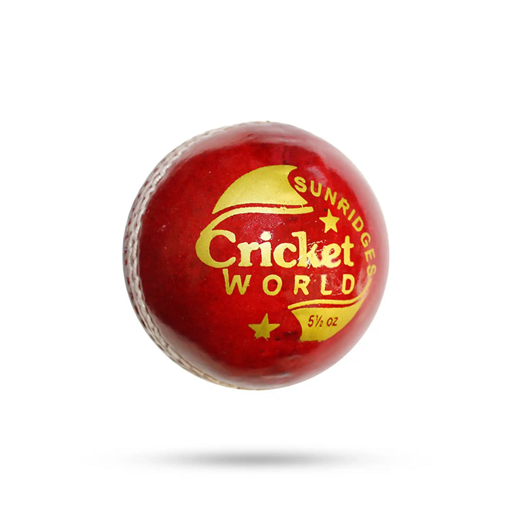 SS Cricket World Ball - Red | 156g Hand-Stitched Cricket Ball