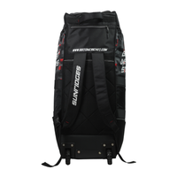 SS Alfa Cricket Kit Bag - Black | Wheelie Bag with 2 Bat Compartments