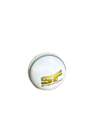 SF Academy Premium Cricket Ball | White Leatherette Match Ball | Pack of 6