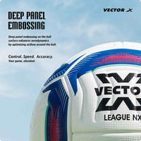 Vector X League NX Thermo Bonded PU Football (Size 5) | Water-Resistant Match & Training Soccer Ball