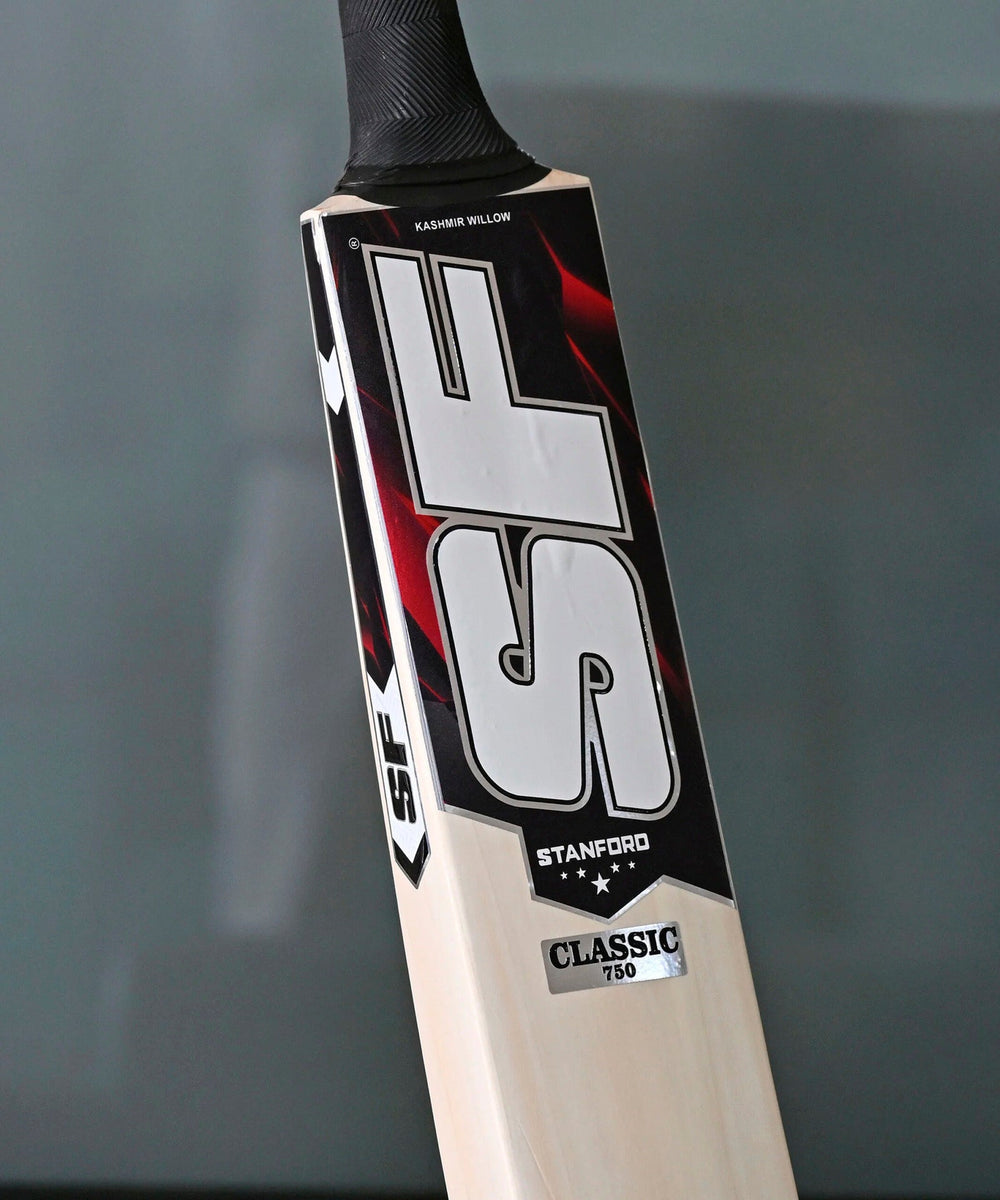 SF Classic 750 Kashmir Willow Cricket Bat – Full Profile Hand-Crafted Bat with Mid-Sweet Spot & Padded Cover | SH