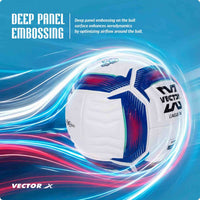 Vector X League NX Thermo Bonded PU Football (Size 5) | Water-Resistant Match & Training Soccer Ball