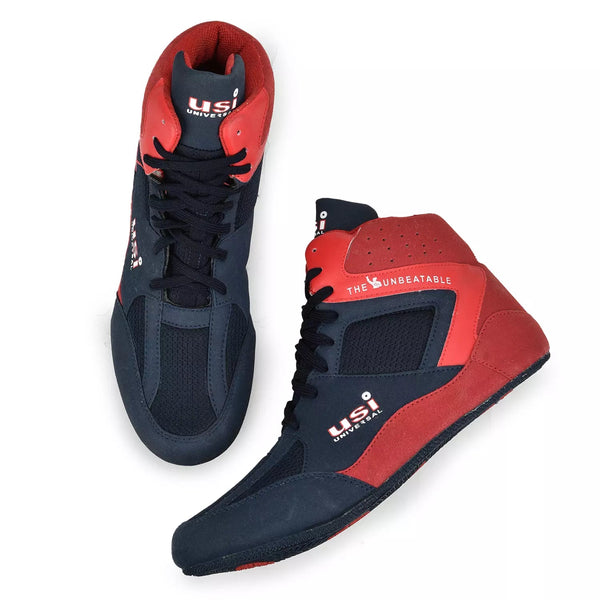 USI Universal 701WRB Wrestling Shoes | Lightweight Wrestling Shoes with UFeel Grip Rubber Sole & Mid-Cut Support