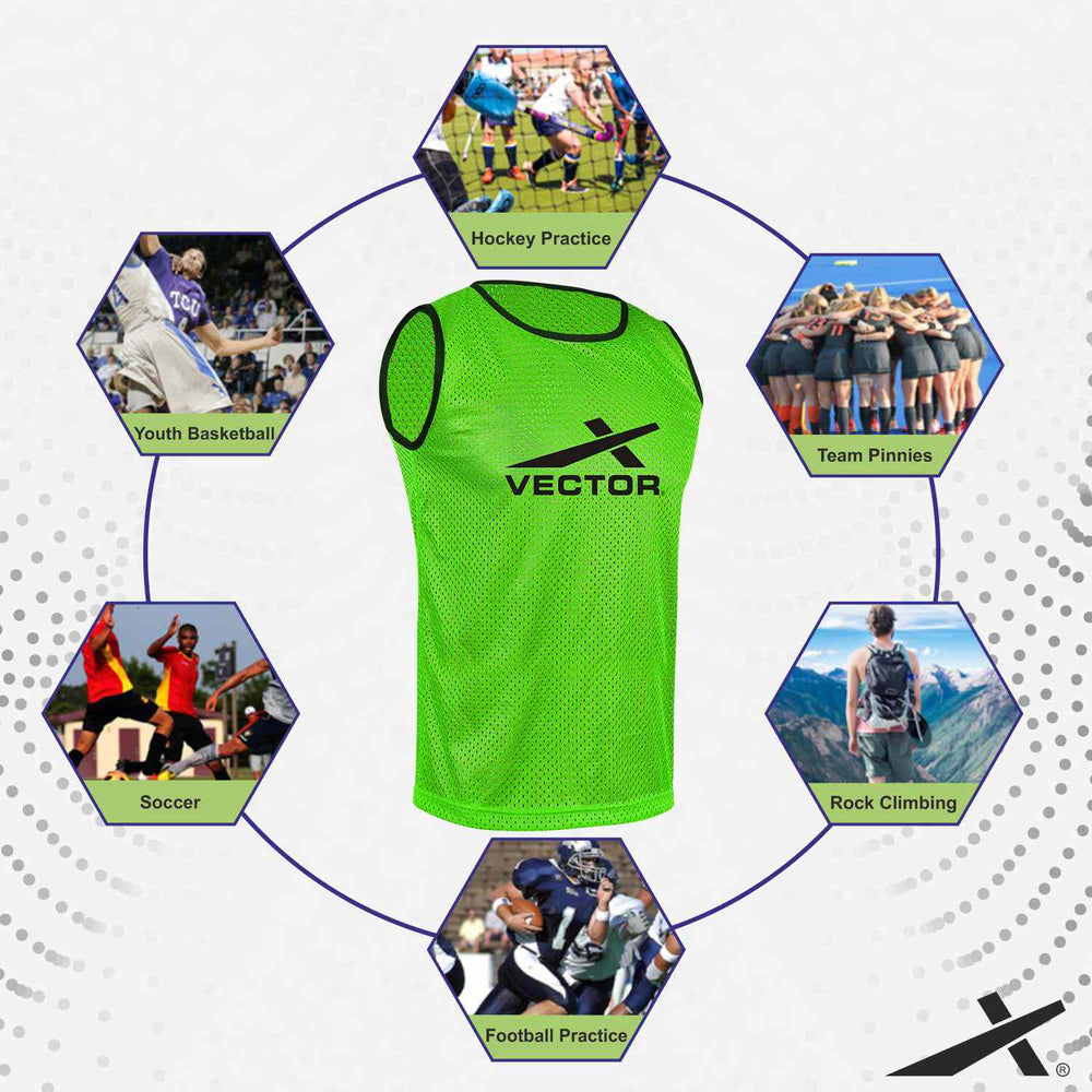 Vector X Training Bibs | Lightweight Breathable Sports Practice Scrimmage Vest - Best Price online Prokicksports.com