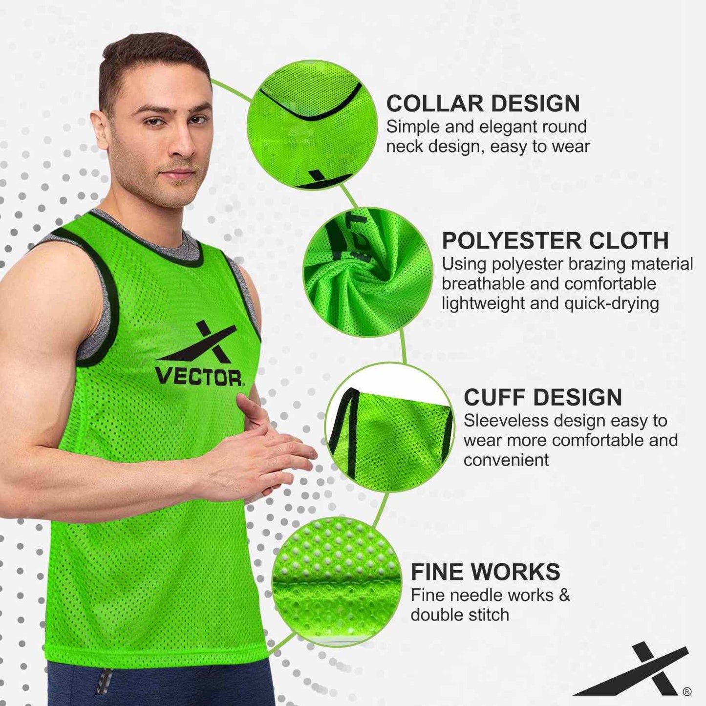 Vector X Training Bibs | Lightweight Breathable Sports Practice Scrimmage Vest