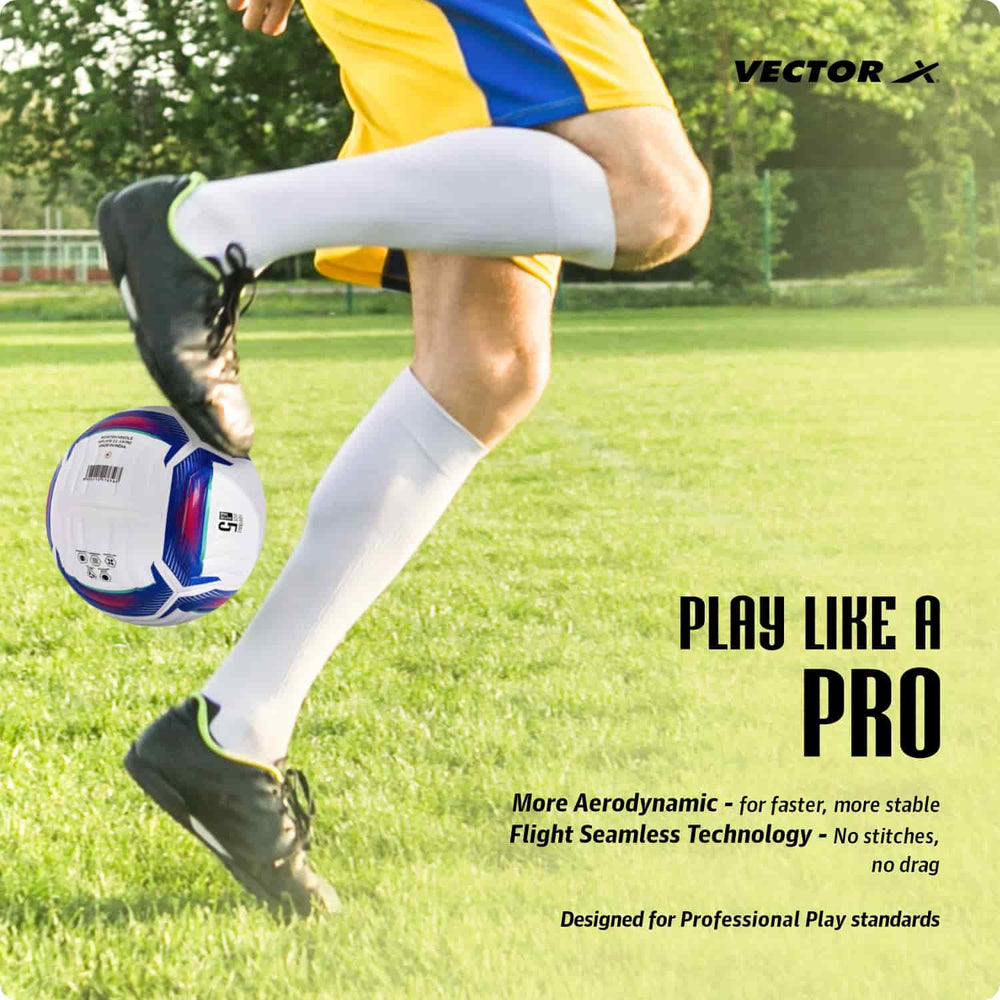 Vector X League NX Thermo Bonded PU Football (Size 5) | Water-Resistant Match & Training Soccer Ball