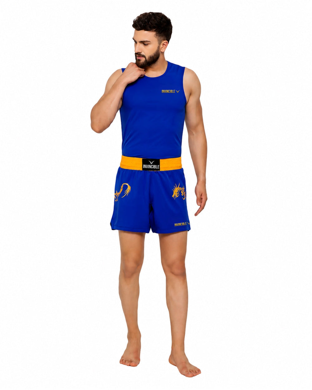 Invincible Men's Feather Weight Stretch Wushu Kit | Polyester-Spandex Moisture-Wicking Martial Arts Training Set