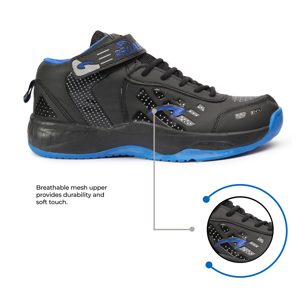 Pro Ase BB-202 Basketball Shoes | Breathable Mesh Upper, Cushioned Insole & Indoor/Outdoor Grip