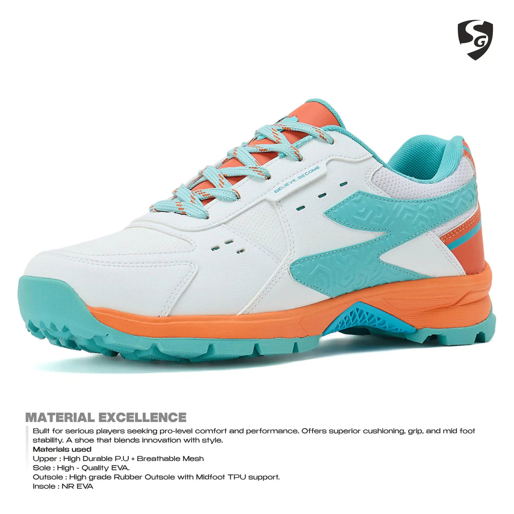 SG Club Evo Cricket Shoes Rubber | Lightweight Cricket Shoes with Rubber Outsole, EVA Cushioning & Breathable Mesh Upper - Best Price online Prokicksports.com