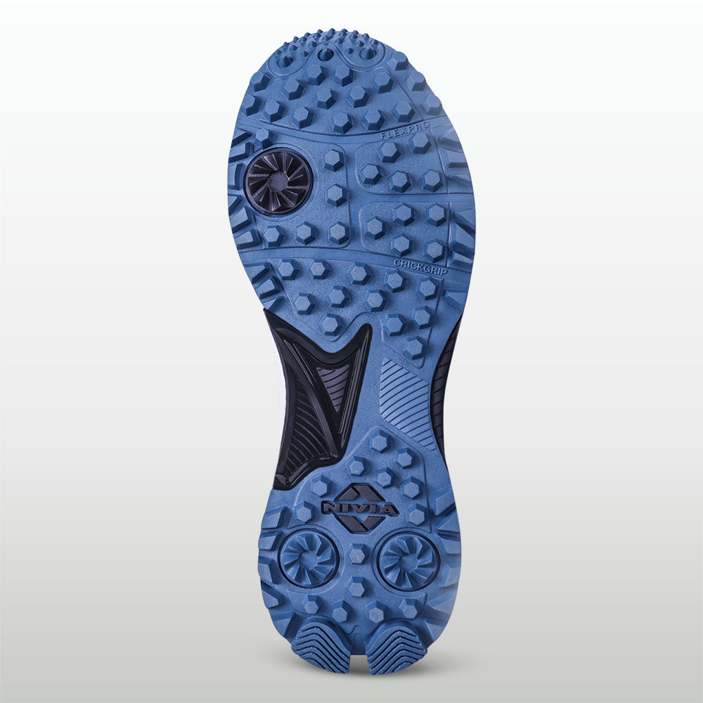 NIVIA CRICK-1000 2.0 Cricket Shoes Rubber | Breathable Cricket Shoes with TPU Fusion Upper, PU Cushioning & High-Traction Rubber Sole