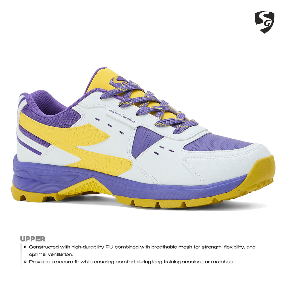 SG Club Evo Cricket Shoes Rubber | Lightweight Cricket Shoes with Rubber Outsole, EVA Cushioning & Breathable Mesh Upper