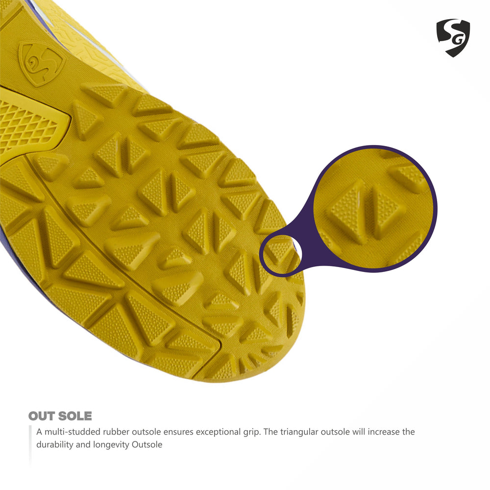 SG Club Evo Cricket Shoes Rubber | Lightweight Cricket Shoes with Rubber Outsole, EVA Cushioning & Breathable Mesh Upper
